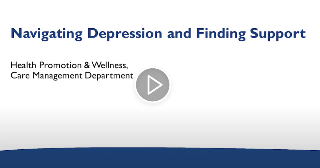 navigating depressions and finding support video