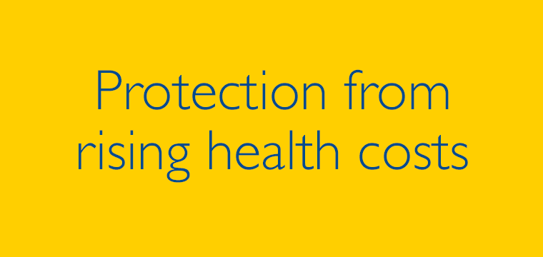 Protection from rising health costs